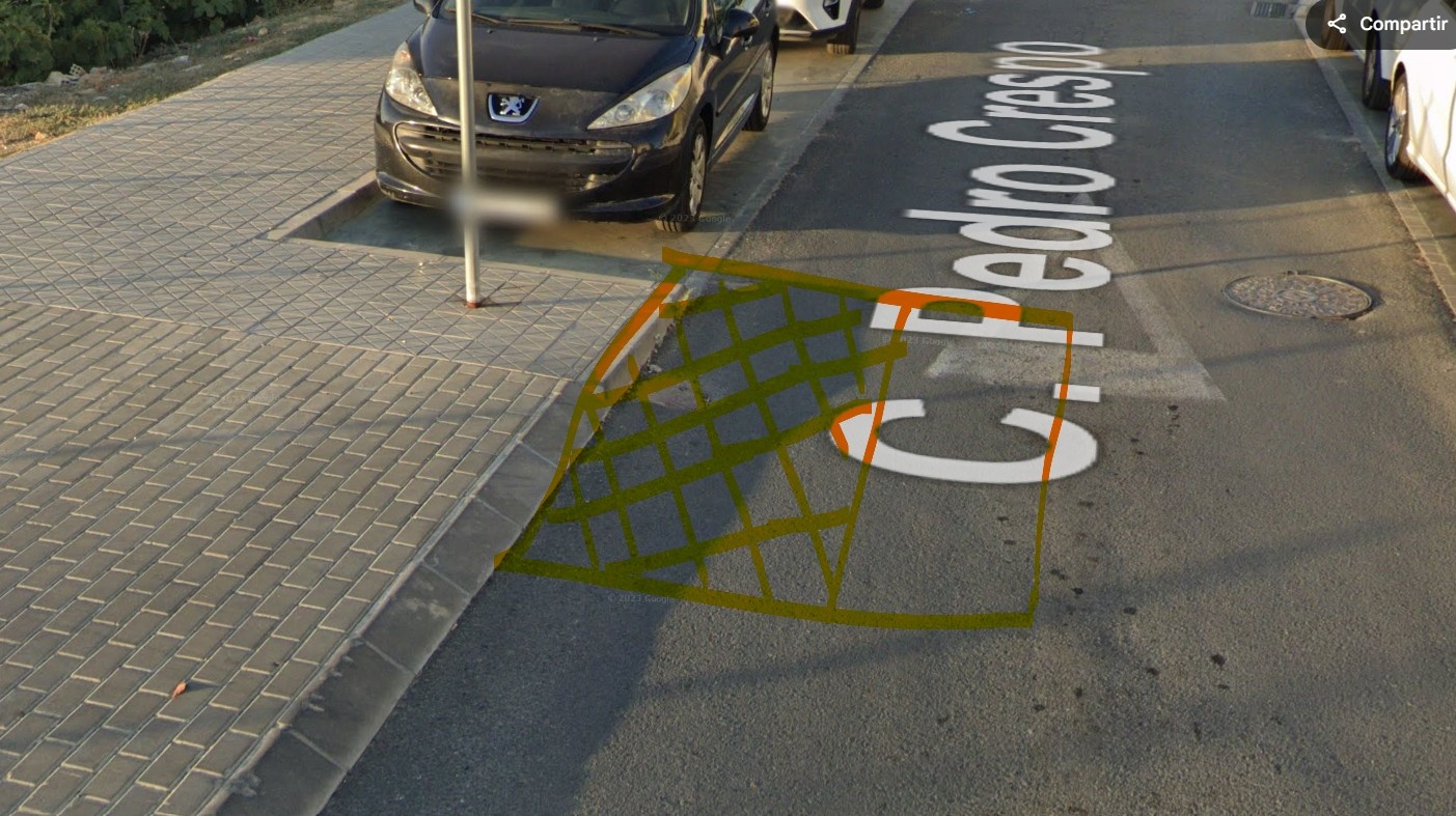 Afeccion a trafico Calle Pedro Crespo