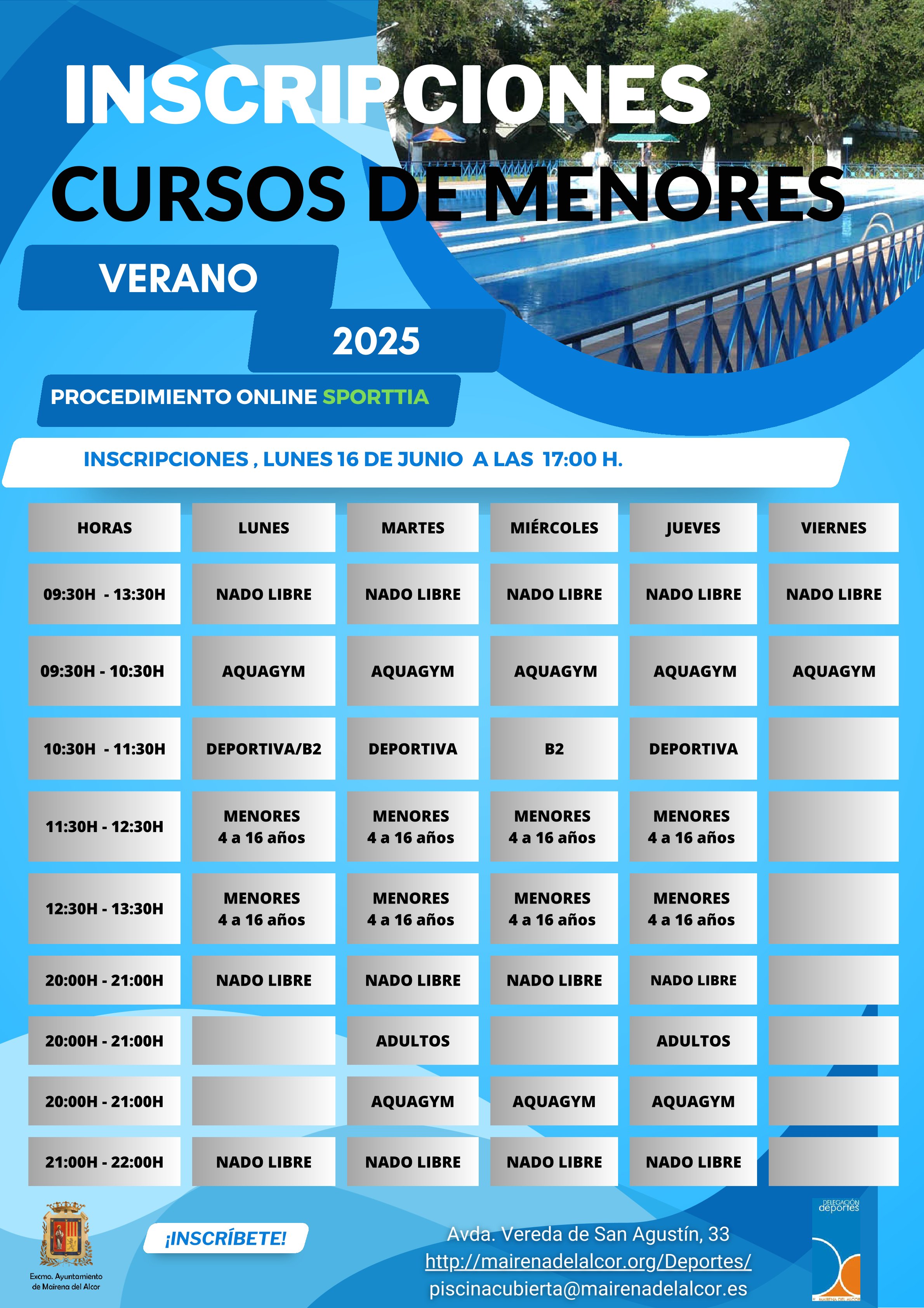 is¡nscripciones menores verano 2025