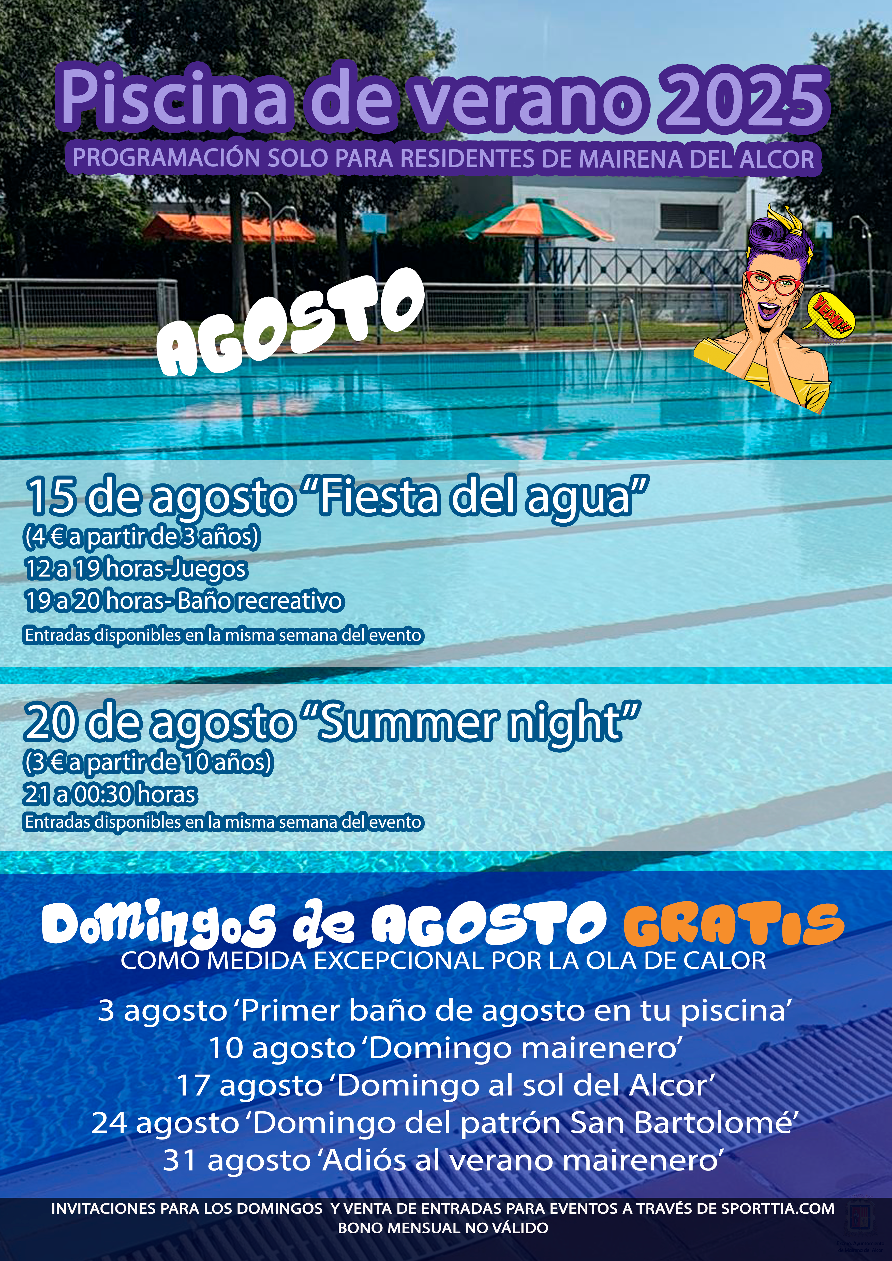 CartelPiscinaveranoprogramacionveranoAGOSTO2025